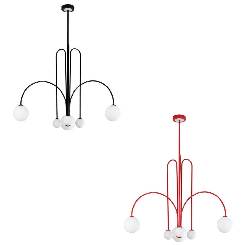 VeroMan 6灯 しずく ペンダントライト 天井付け ライト 照明 ダイニング リビング キッチン 寝室 韓国インテリア [直径100cm 高さ65cm] ※要配線工事