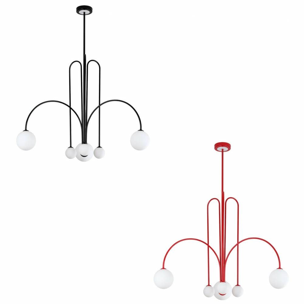 VeroMan 6灯 しずく ペンダントライト 天井付け ライト 照明 ダイニング リビング キッチン 寝室 韓国インテリア [直径100cm 高さ65cm] ※要配線工事