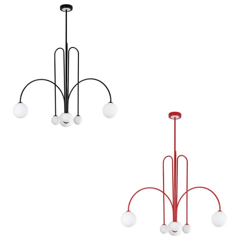 VeroMan 6灯 しずく ペンダントライト 天井付け ライト 照明 ダイニング リビング キッチン 寝室 韓国インテリア [直径100cm 高さ65cm] ※要配線工事