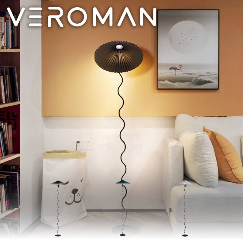 VeroMan くねくね揺れる曲線美フロアライト スチール製タンドランプ