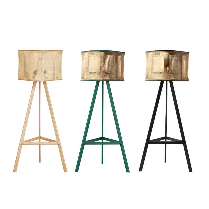 VeroMan フロアライト ランプ ラタン編み ライト 間接照明 ベッド