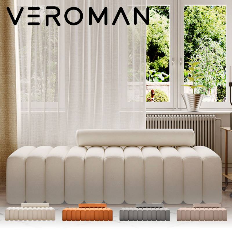 120cm] VeroMan ふわふわソファ 羊のよう ソファ カウチ ステッチ 脚