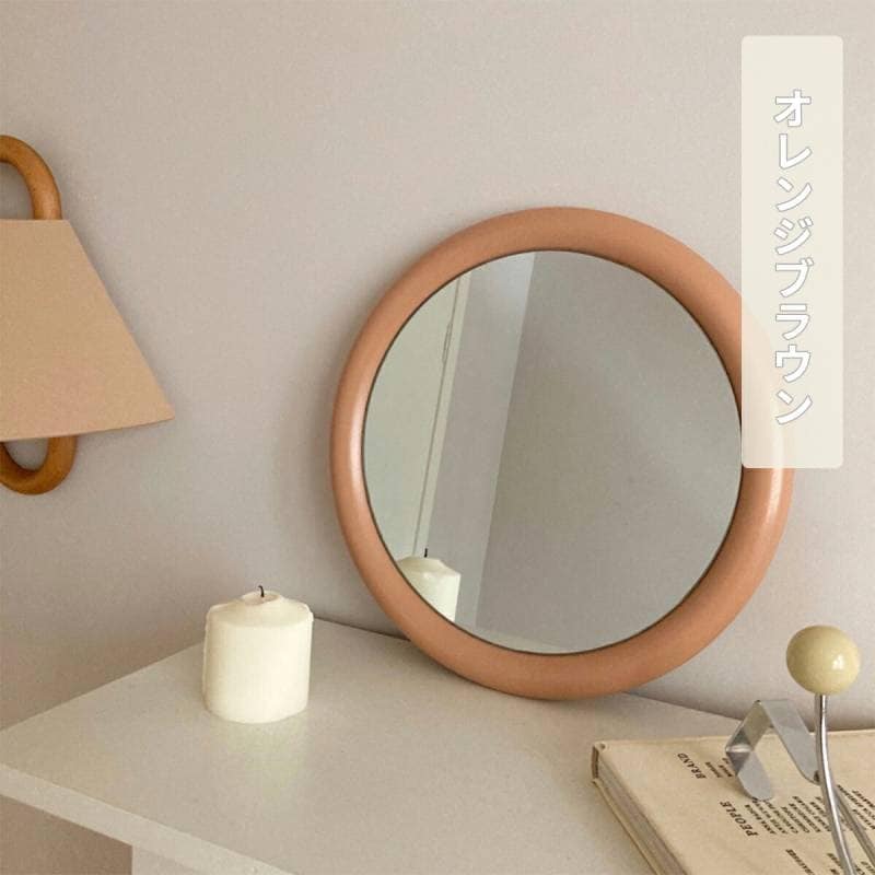 【スタンドミラー】韓国風⁂木製フレーム（丸型と角型の2種からお選び下さい♩） スタンドミラー】韓国風⁂木製フレーム（丸型と角型の2種からお選び