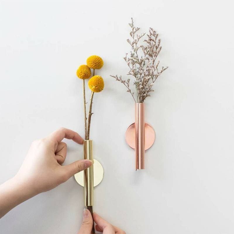 VeroMan 2本セット 壁掛け花瓶 ガラス 一輪挿し 花瓶 シンプル