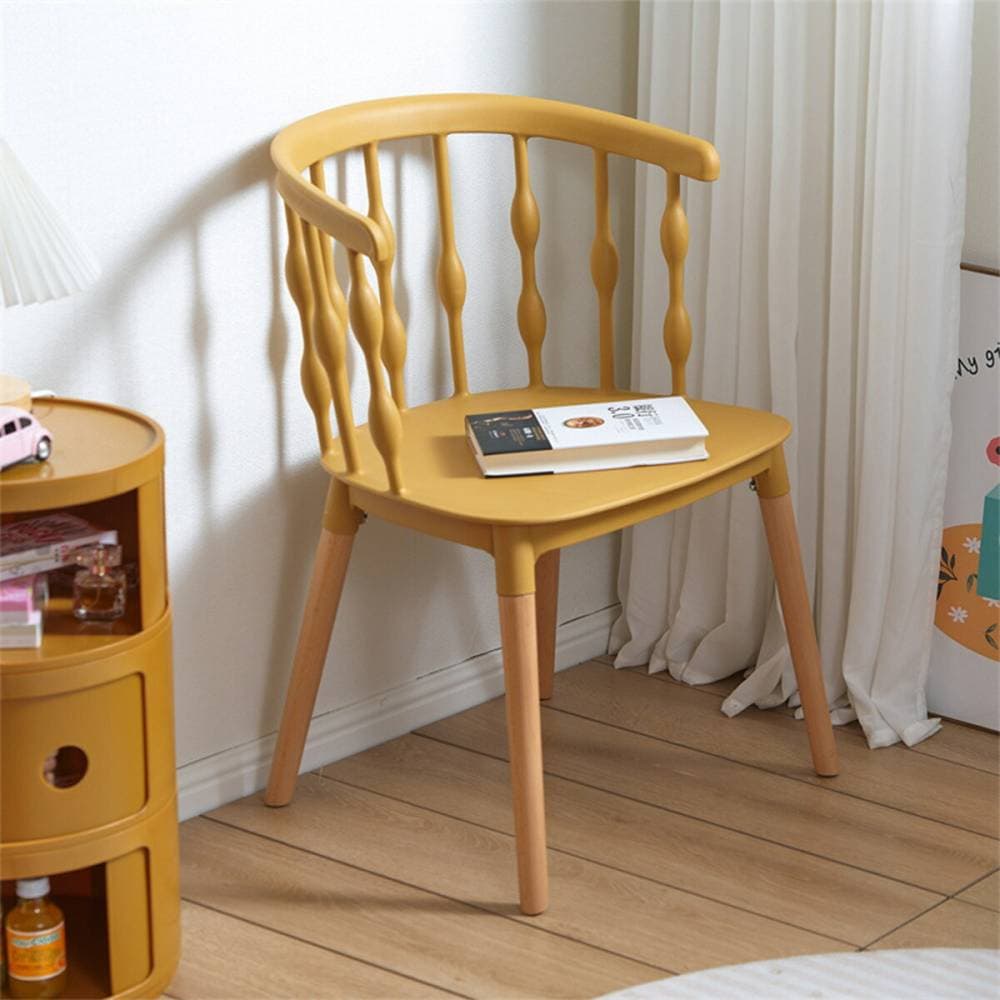 ［4脚セット］VeroMan 現代 シンプル ファッショ 椅子 くすみカラー プラスチック ダイニングチェア 木脚 北欧風 韓国インテリア