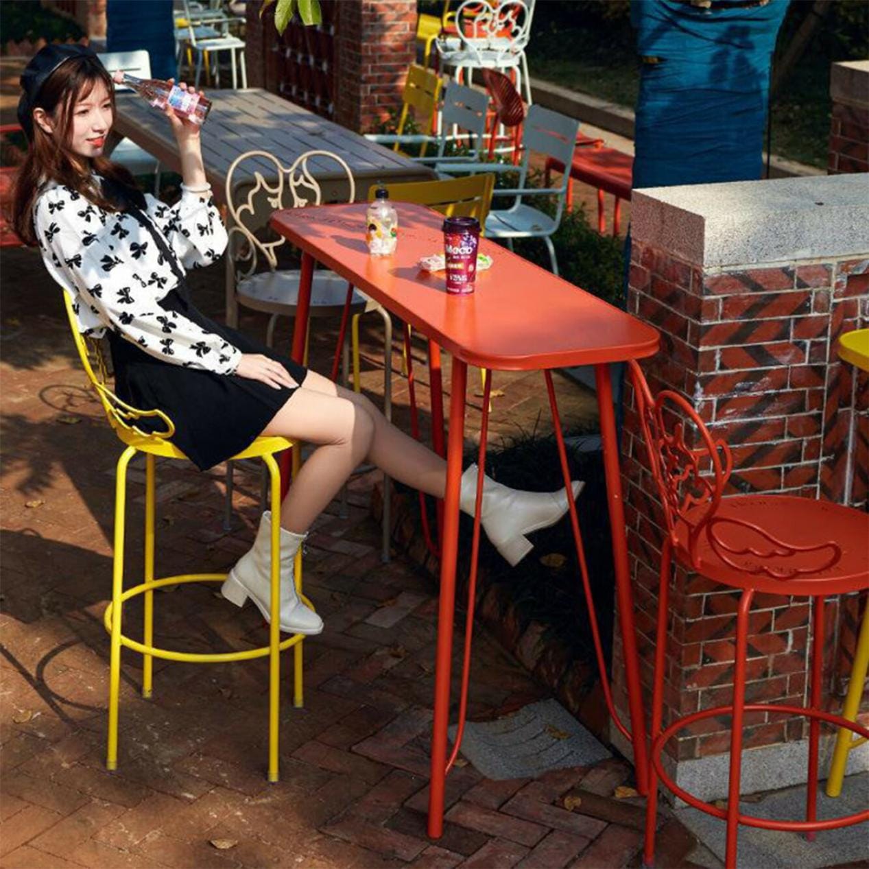 140cm] Veroman ハイテーブル テーブル アウトドア 庭 ガーデン