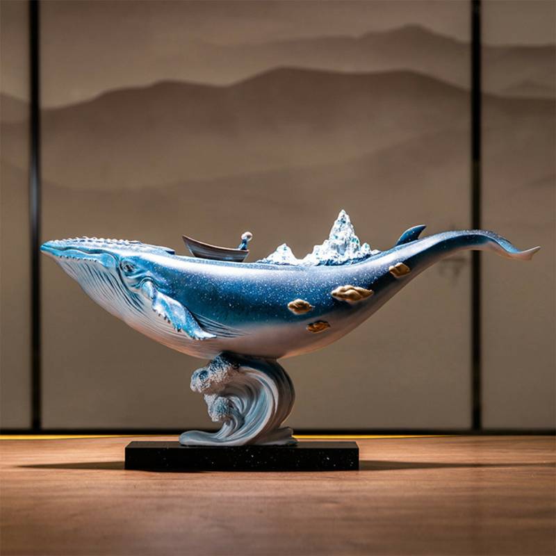 クジラのオブジェ　置物【国産】 VeroMan 置物 オブジェ 鯨 クジラ ウェール モダン レトロ