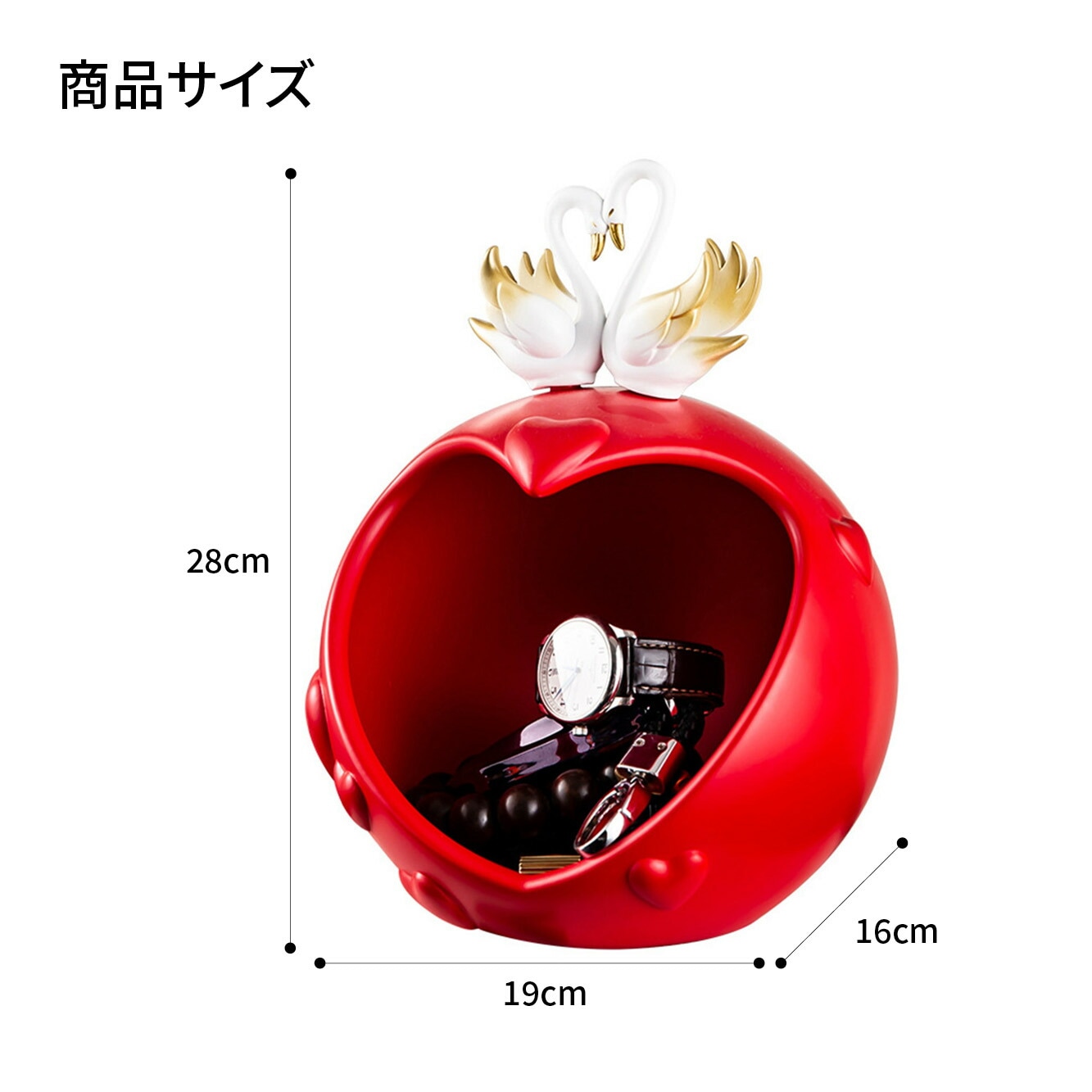 VeroMan 小物入れ 小物置き スワン ブラックスワン 白鳥 黒鳥 小物