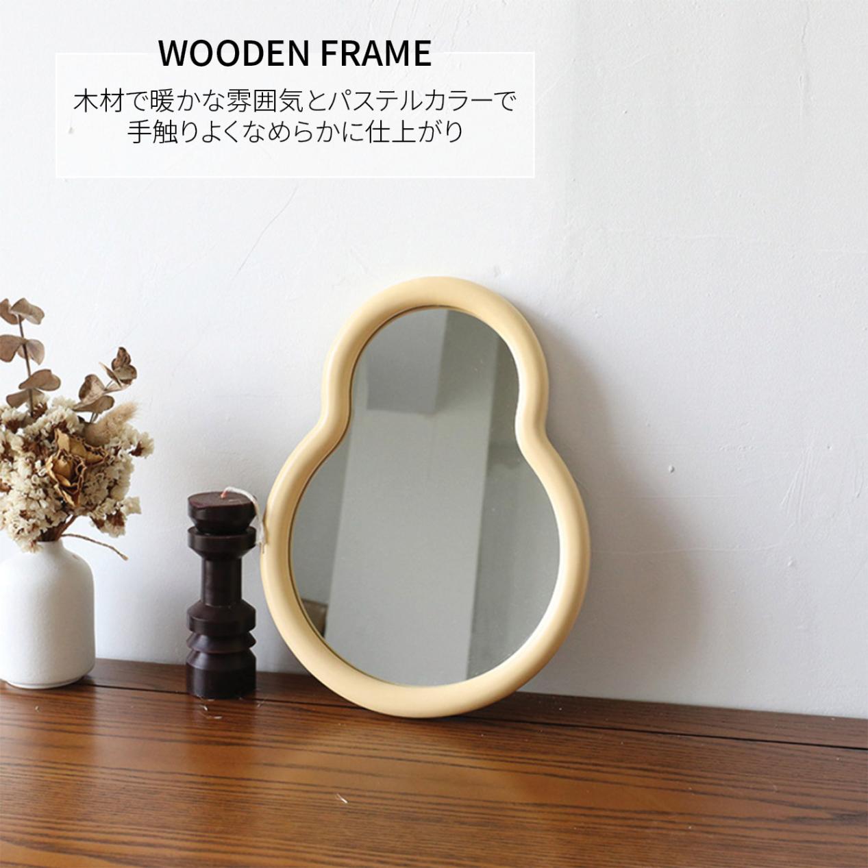 VeroMan 鏡 ミラー シンプル キュート パステルカラー 卓上ミラー