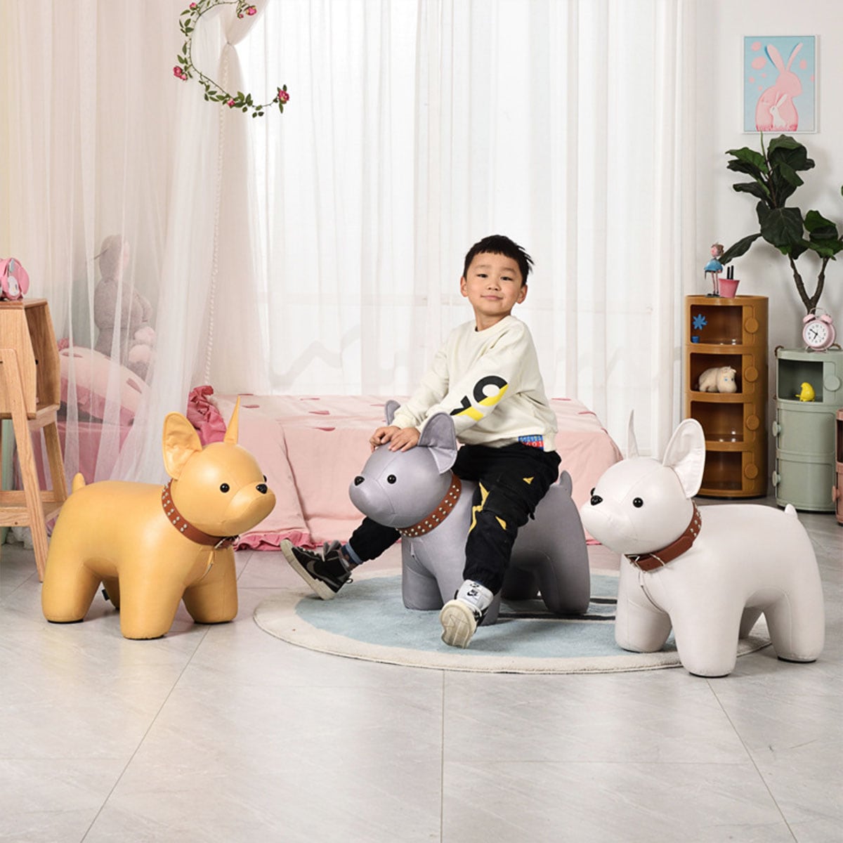 一点物！58000円購入！折りたたみチェア手作りインテリアアニマル 動物 犬トラ VeroMan キッズチェア キッズトイ 犬 子供 スツール 椅子 チェア
