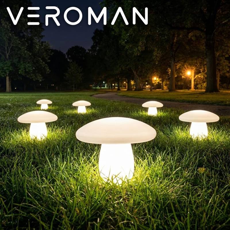 [55x40cm] VeroMan LEDライト 卓上 充電式 キノコ型 マッシュルームライト リモコン付き 屋外対応 16色調光 オブジェ 照明 ガーデン イベント 韓国インテリア