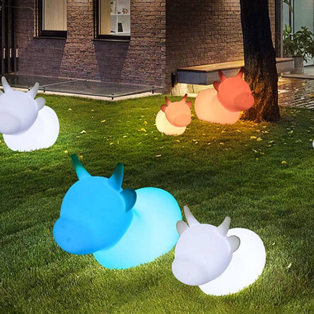 VeroMan LED ライト 牛 アニマル 防水 屋外 庭 照明 飾り デコレーション オブジェ シンプル カラフル イベント 韓国インテリア