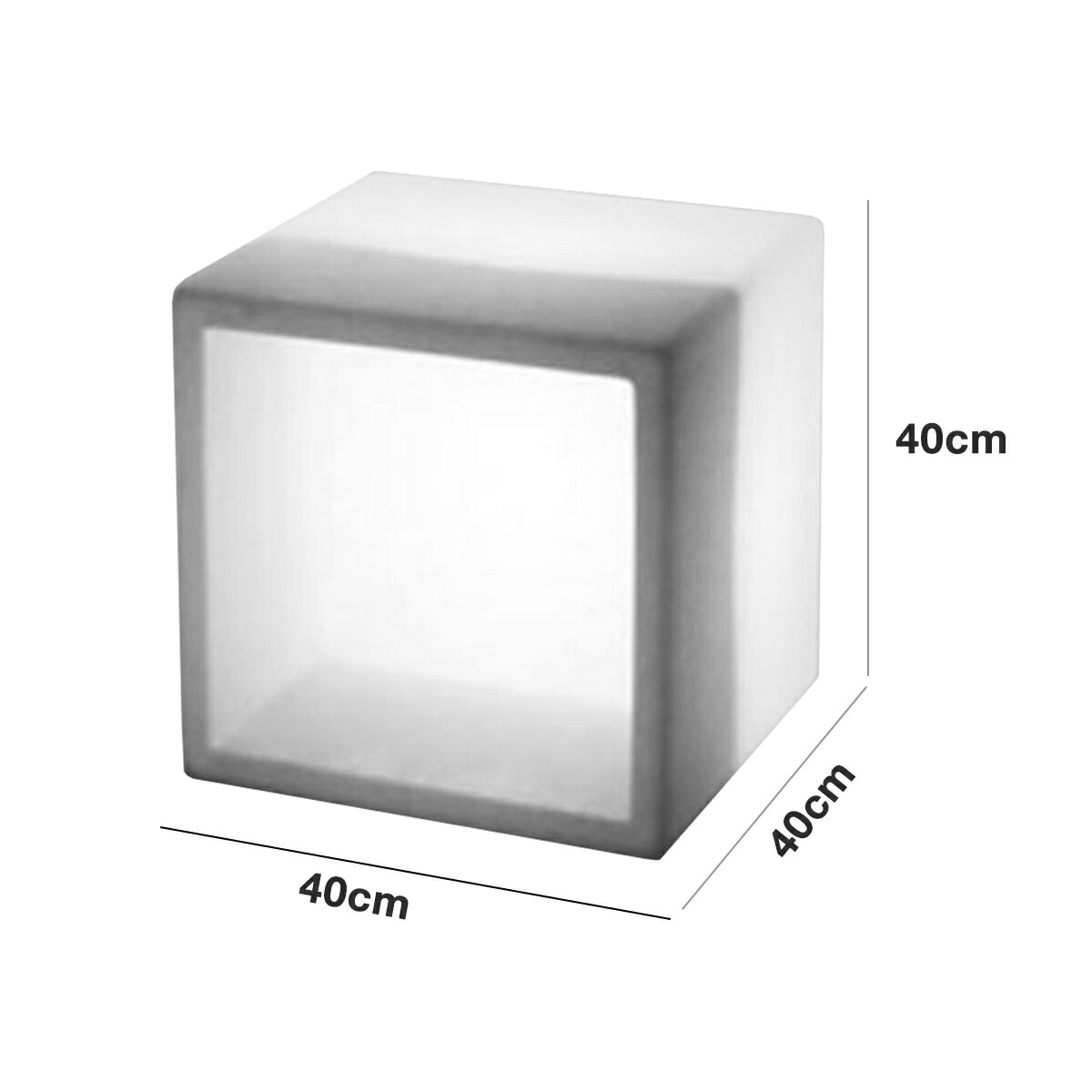 [40×40cm]VeroMan収納ブロックLEDライト光るオブジェ収納シンプルバーナイトクラブカラオケラウンジ韓国インテリア
