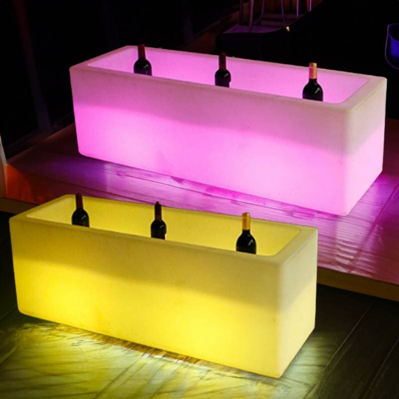 [120×40cm] VeroMan 光る 収納ブロック LED ライト リモコン付き 光るオブジェ ワインラック 屋外 装飾 イベント バー ラウンジ 光る家具 韓国インテリア