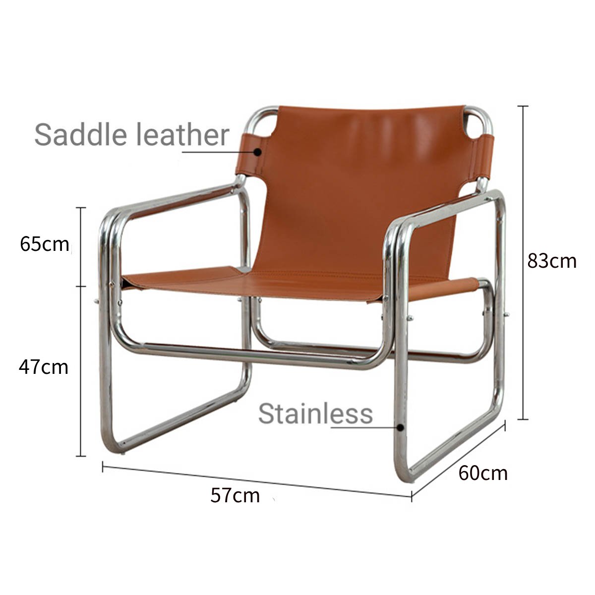 VeroMan スチールパイプとレザーが融合した パイプチェア ラウンジ