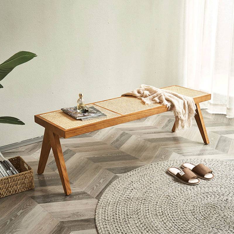 3人掛け] VeroMan ラタン ベンチ ウッド ダイニングチェア 椅子 安定