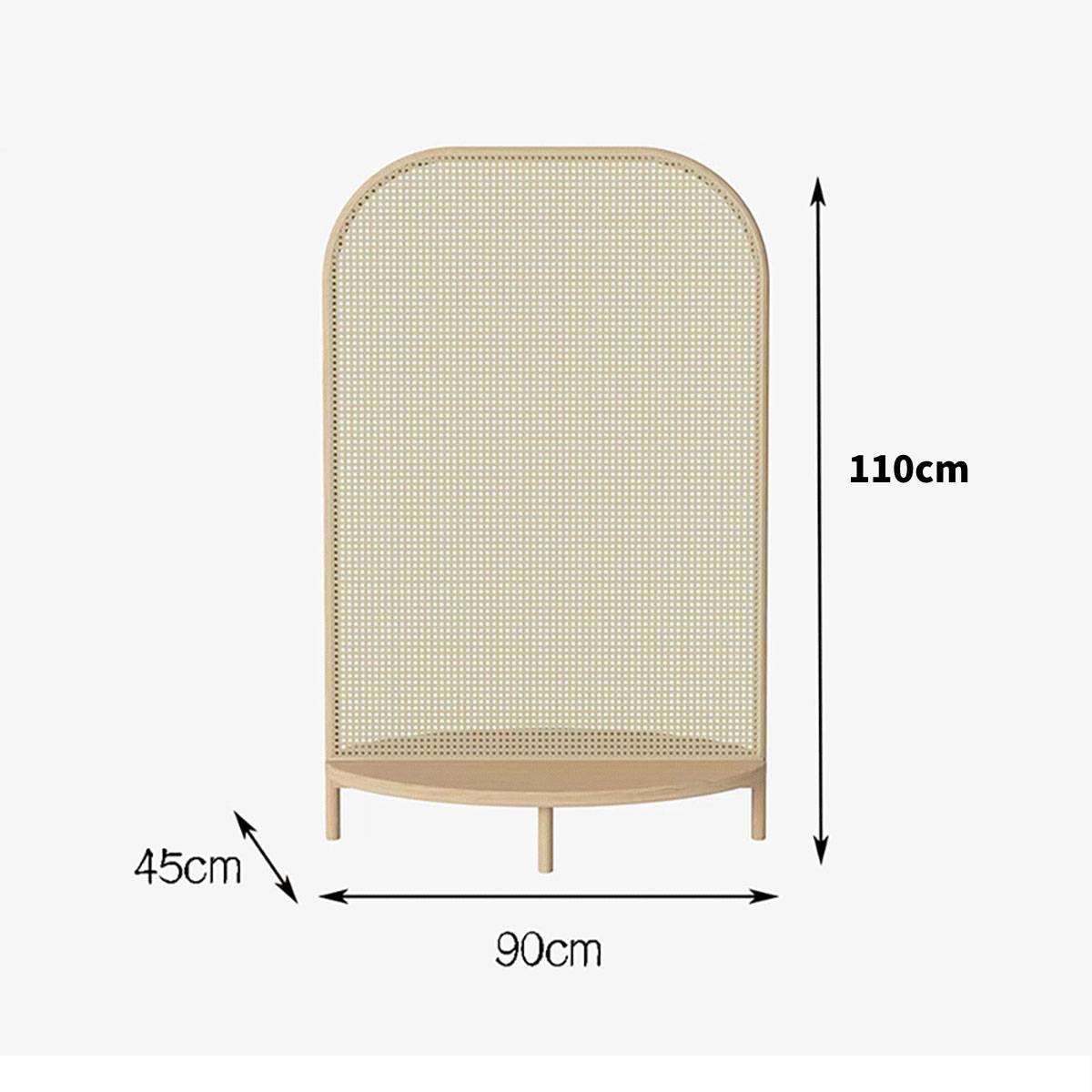 [110cm]VeroManラタン編みラック屏風ラタン編み屏風屏風ラック棚壁に立てかけるディスプレイラックコーナーラック安定設定天然籐韓国インテリア