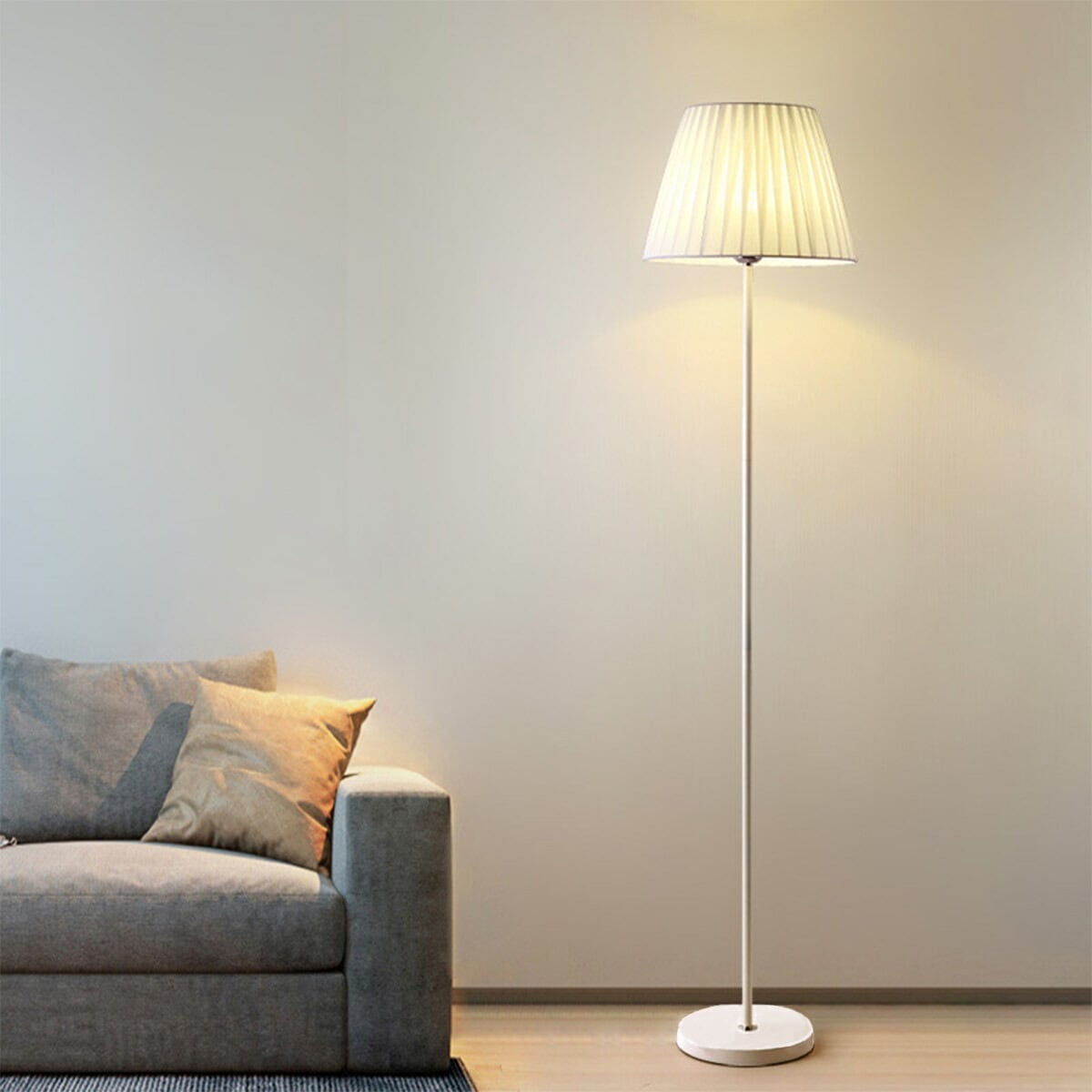 VeroManライトフロアライトフロアスタンドスタンドライトスクエアプリッツシェードスクエアプリッツシェードモダンレトロシンプルキュート韓国インテリア全2種