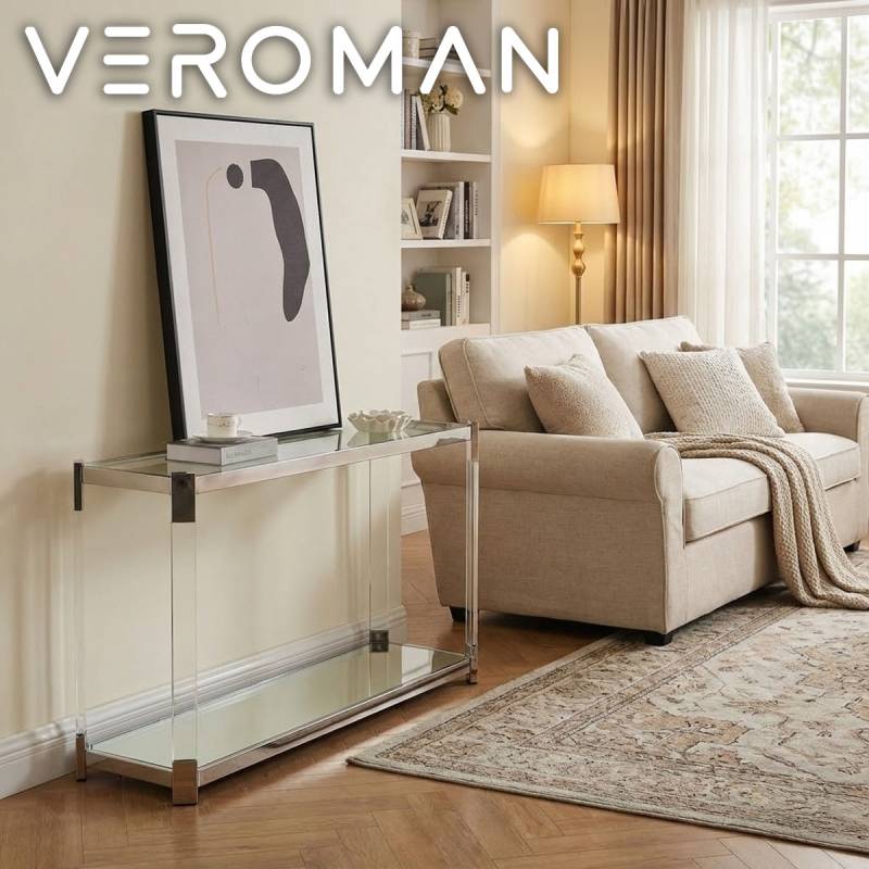 シルバー 130x40x80cm] VeroMan ハイテーブル カウンターテーブル