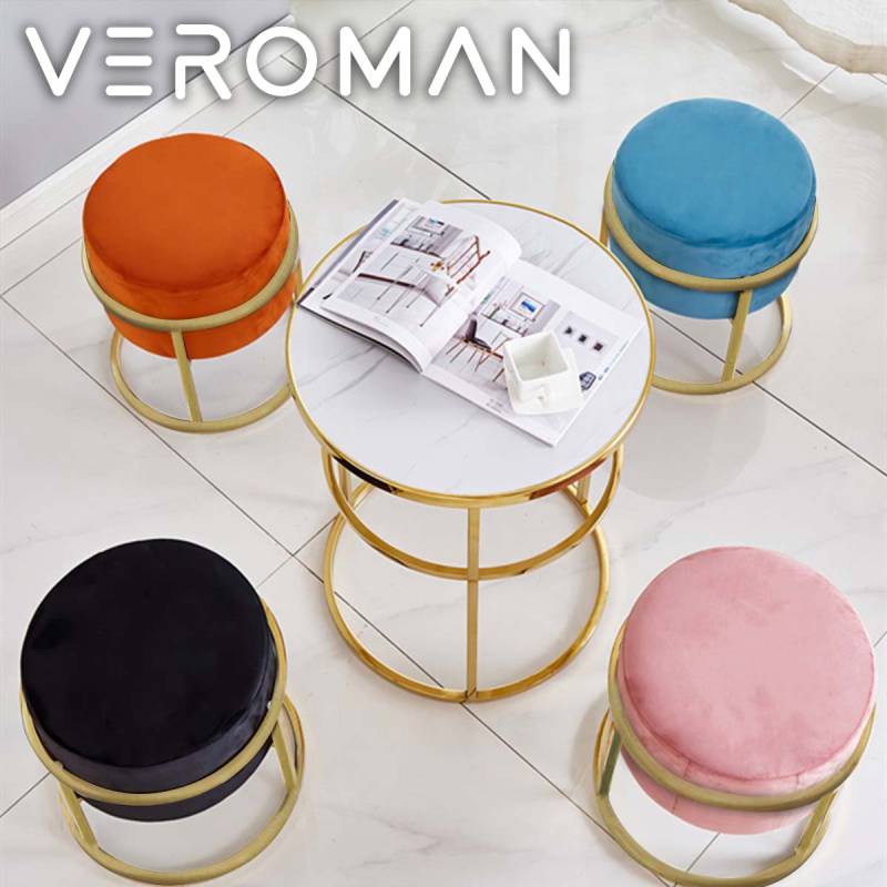 VeroMan 重ね収納できる スツール オットマン チェア 椅子 ダイニング