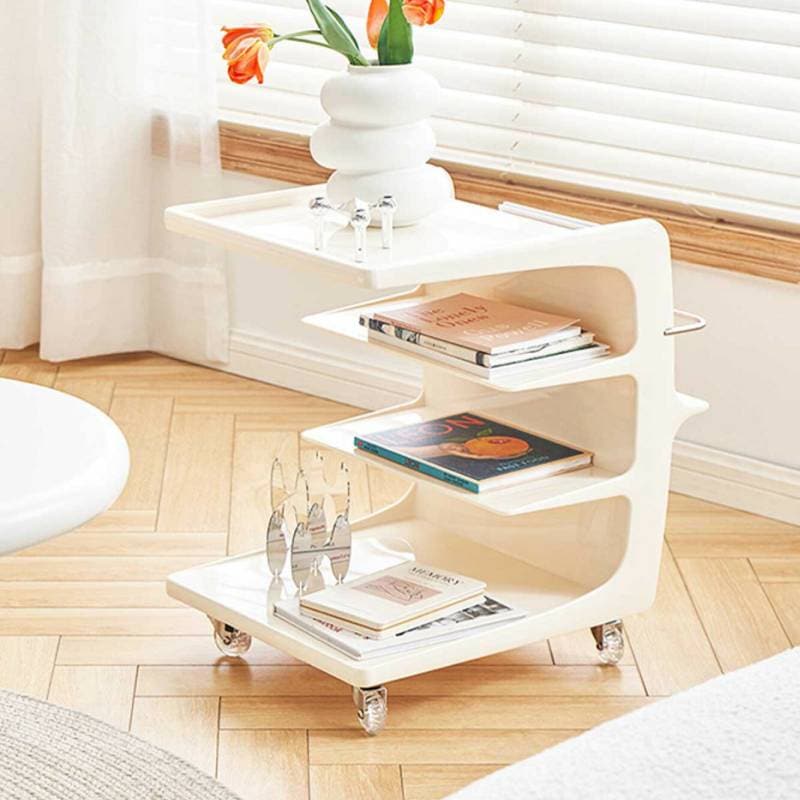 VeroMan クリアラック 曲線が美しい ラック 棚 収納棚 キャスター付き