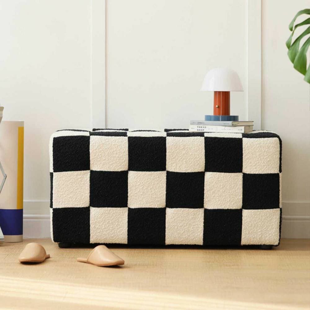 [2人掛け] VeroMan ソファ チェア 二人掛けソファ オットマン チェック柄 チェック 市松模様 チェス モダン レトロ シンプル 韓国インテリア