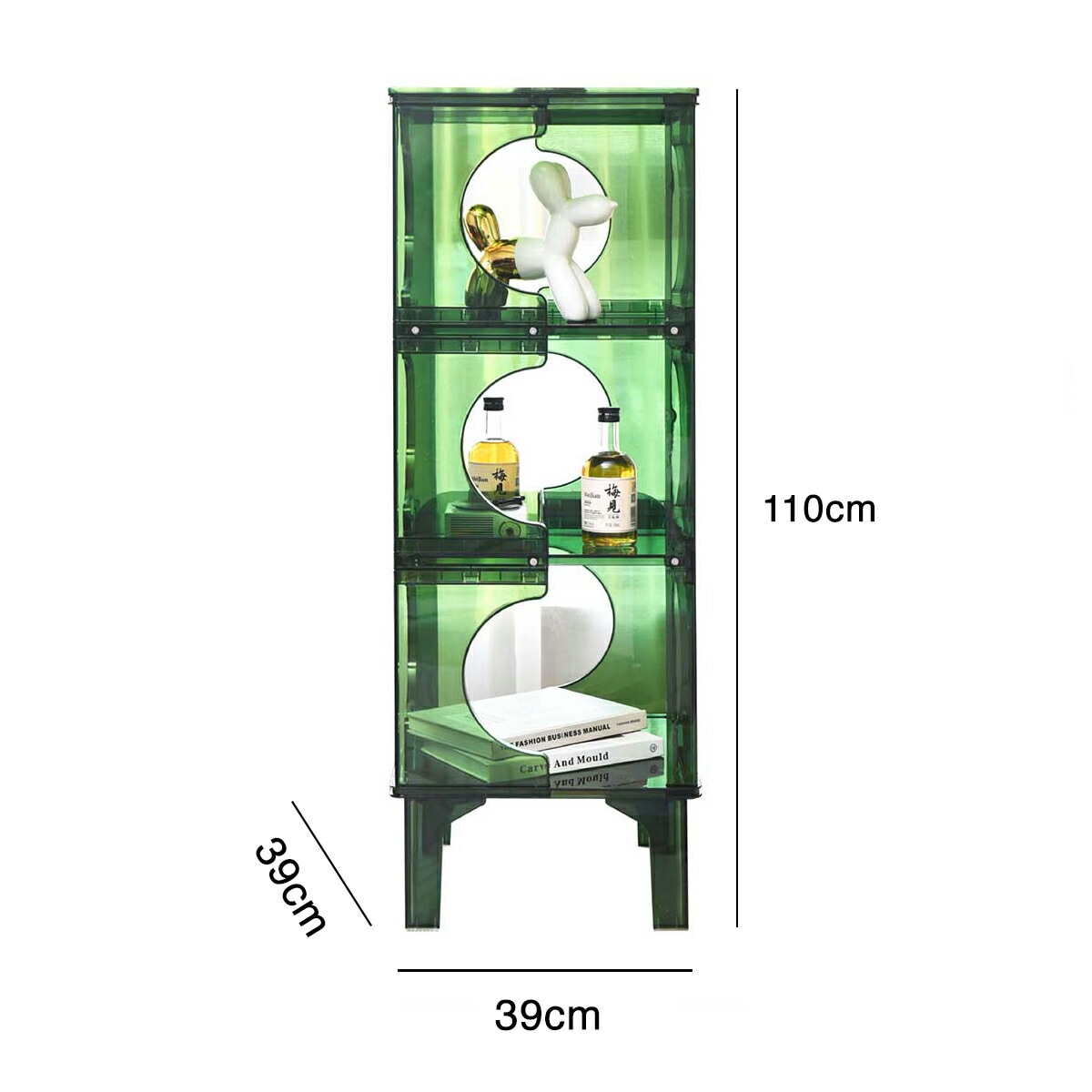3段ラック プラスチック グリーン 昭和レトロ