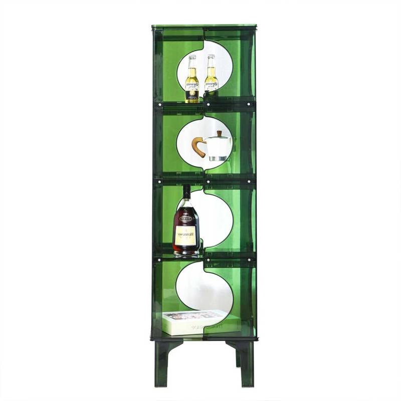 クリア飾り棚 楽天市場】[3段] VeroMan クリア 収納棚 グリーン ラック アクリル