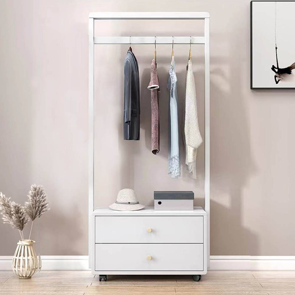 [ホワイト] VeroMan 収納ラック コートラック 洋服ラック 収納 洋服 物干し竿 収納 収納棚 シンプル モダン レトロ 韓国インテリア