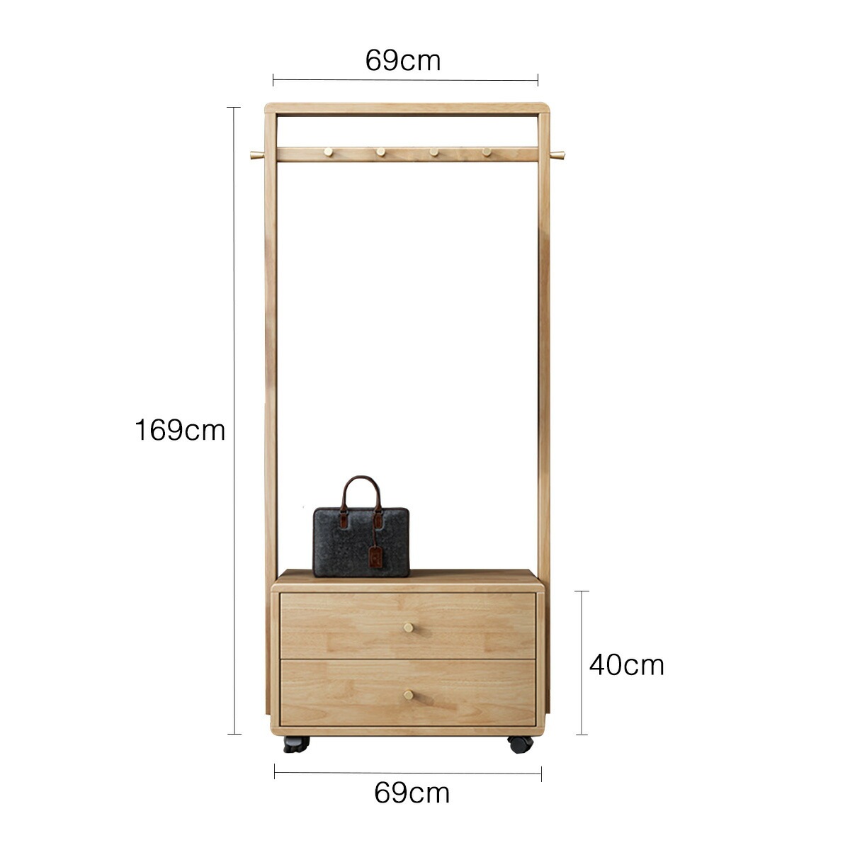 [ベージュ]VeroMan収納ラックコートラック洋服ラック収納洋服物干し竿収納収納棚シンプルモダンレトロ韓国インテリア