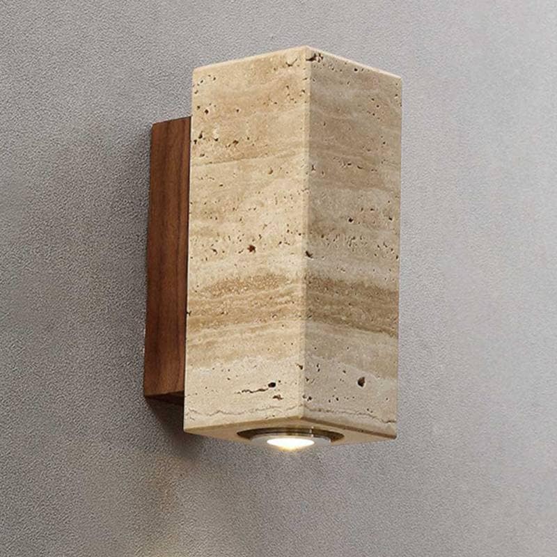 VeroMan 木のぬくもりを感じる大理石のライト 壁掛けライト 照明 間接