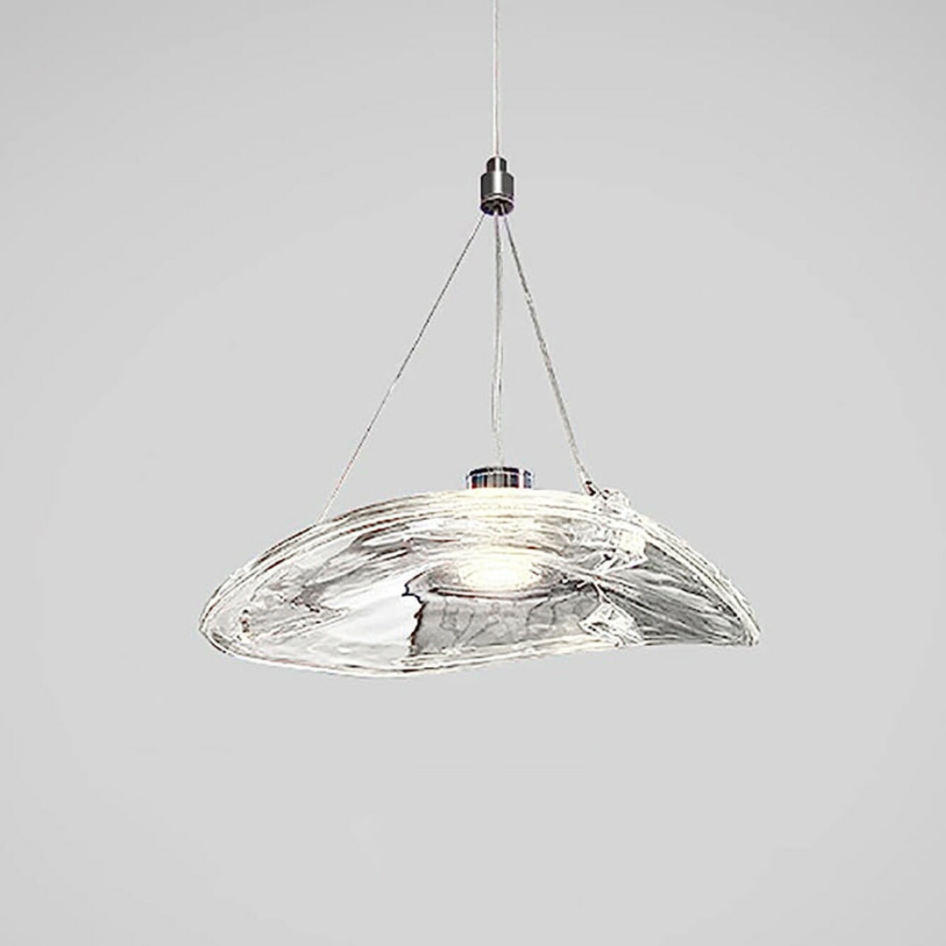 アンティーク フリルクリアガラス シェード シーリングライト フリルのように上品で可愛らしい ガラスシェードのペンダント