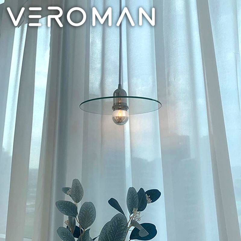 VeroMan ライト ペンダントライト シーリングライト 円盤 ガラス 透明
