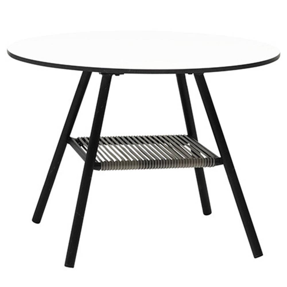 [高さ50cm] VeroMan ラウンドテーブル 屋外 大理石調 サイドテーブル テラス 2段 収納 円卓 アウトドア ガーデン 室内 プールサイド 庭 韓国インテリア