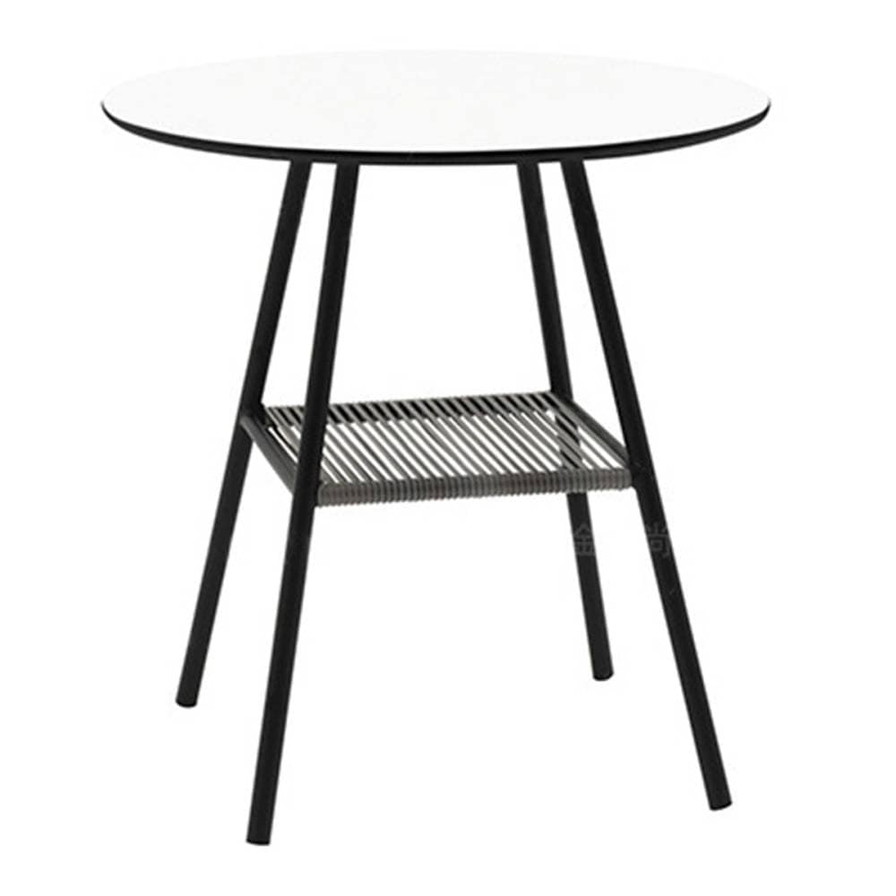 [高さ75cm] VeroMan ハイテーブル 大理石調 屋外 ラウンドテーブル テラス 円卓 直径60cm アウトドア ガーデン 室内 プールサイド 庭 韓国インテリア