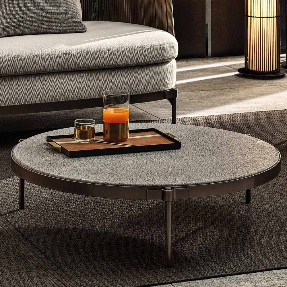 [直径80cm] VeroMan ローテーブル 円卓 アウトドア 屋外 大理石調 ラウンド リビング テーブル メタル脚 室内 プールサイド 庭 スタイリッシュ 韓国インテリア