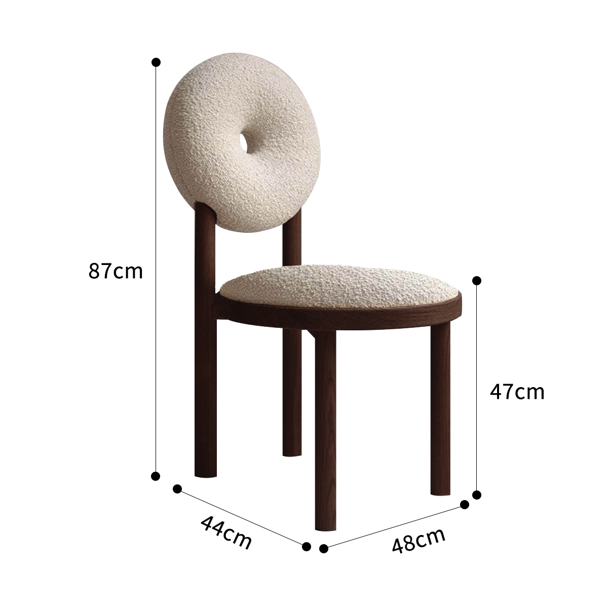 VeroMan ドーナツチェア チェアー ダイニングチェア ボア 円形