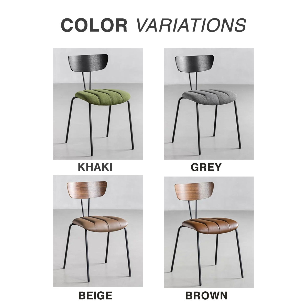 VeroMan ダイニングチェア レザー アイアン脚 カフェチェア