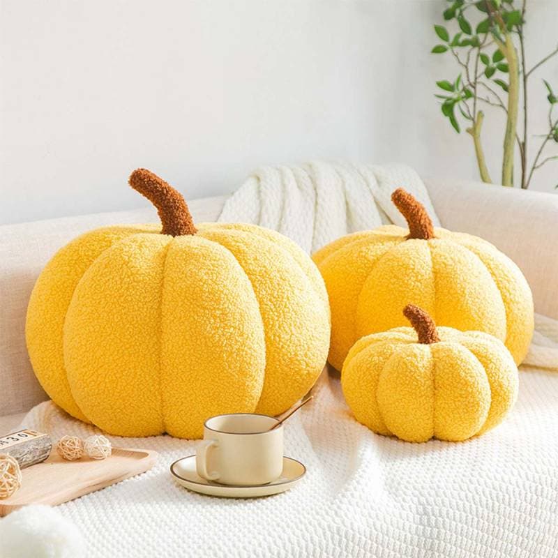 かぼちゃ型 ぬいぐるみクッション イエロー ふわふわ 20cm] VeroMan カボチャ クッション ふわふわ ぬいぐるみ 抱き枕