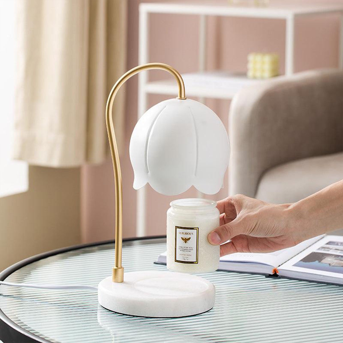 VeroMan キャンドルウォーマー アロマオイル ランプ 卓上ライト アロマ