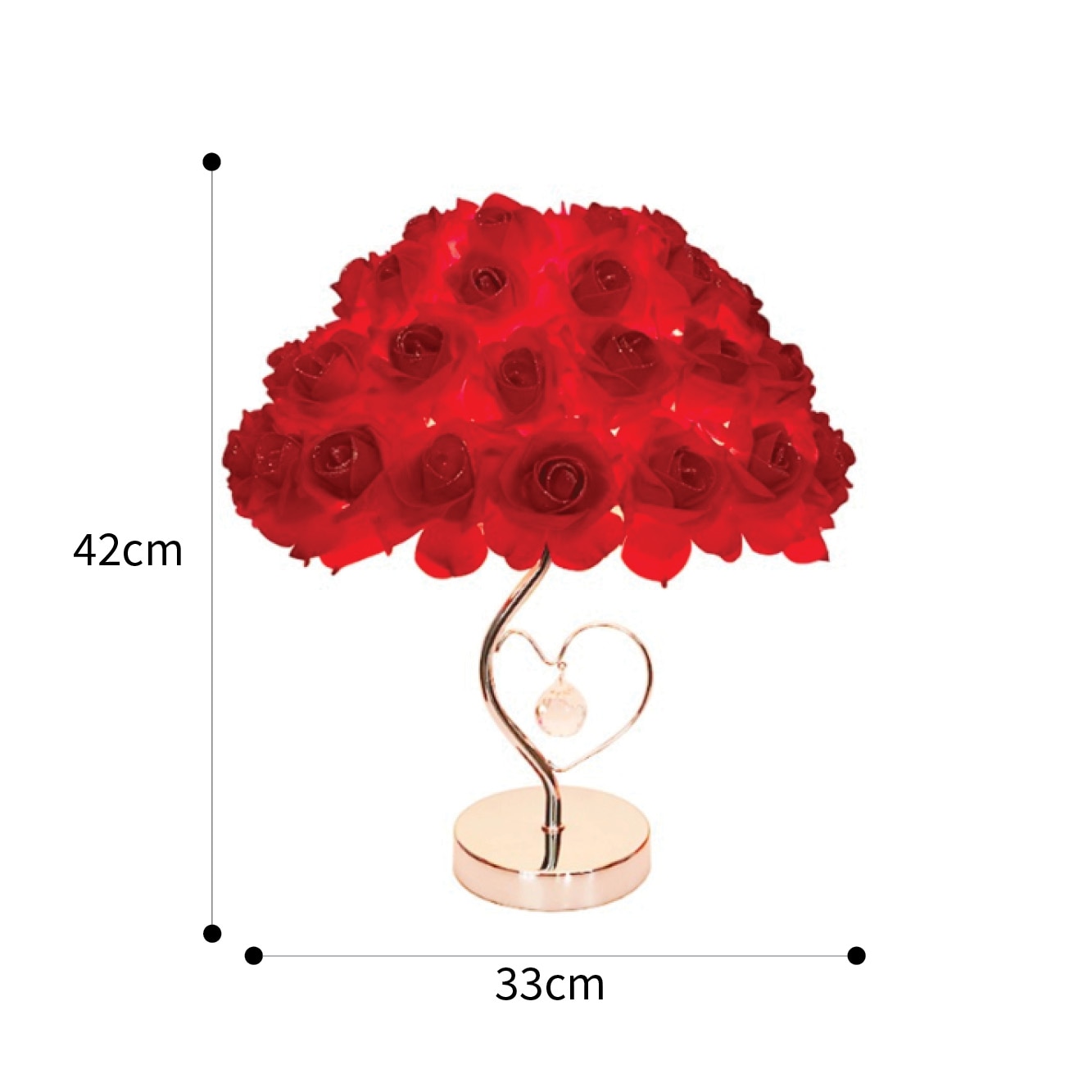 VeroMan テーブルランプ バラ 花 ライト ランプ 卓上ライト ナイト