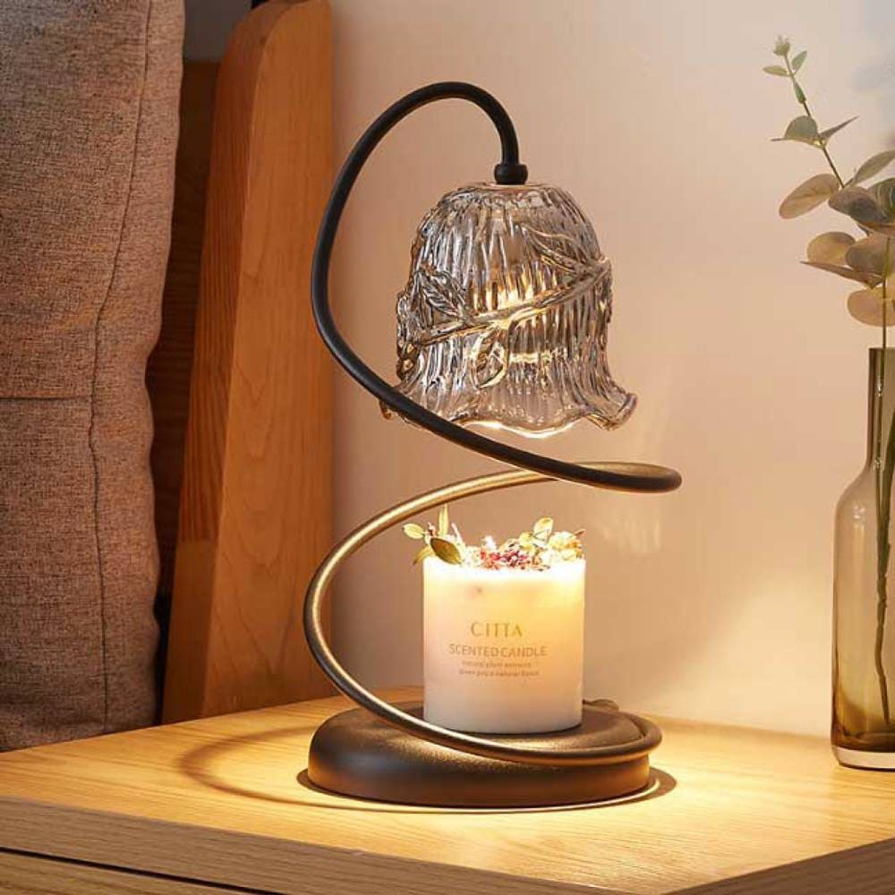 VeroMan アロマランプ キャンドルウォーマー スズラン型 卓上ライト 間接照明 癒しの光 オシャレ アロマウォーマー アンティーク おしゃれ 韓国インテリア