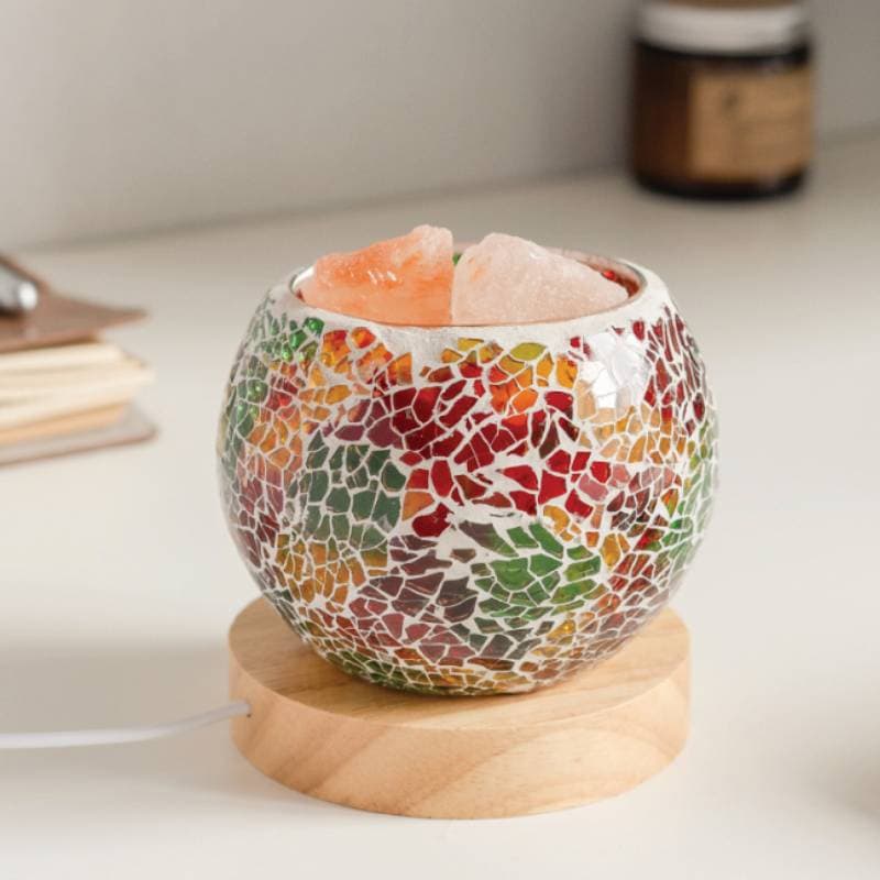 VeroMan ステンドグラスランプ アロマディフューザー ライト ムードライト ナイトライト モザイクガラス カラフル 照明 アンティーク レトロ 韓国インテリア