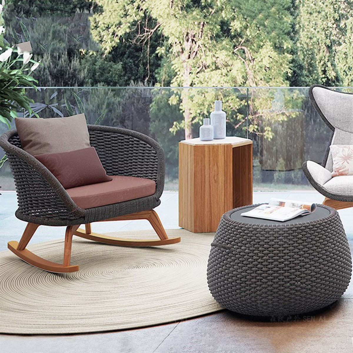 直径50cm] VeroMan サイドテーブル ソファサイドテーブル 六角形