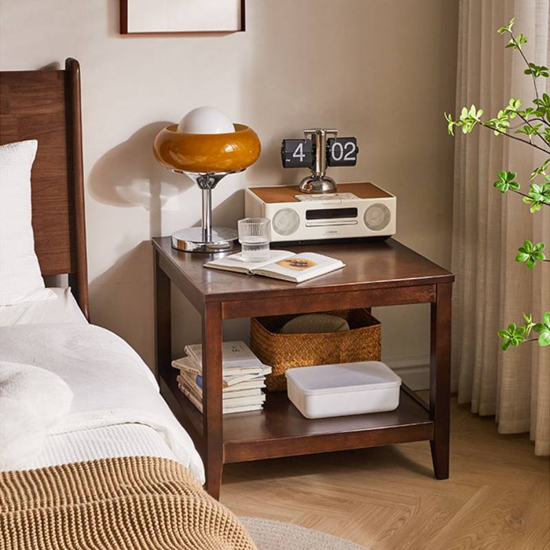[幅70cm] VeroMan サイドテーブル ベッドサイド ソファサイド 収納棚 棚  木製 モダン レトロ アンティーク 韓国インテリア