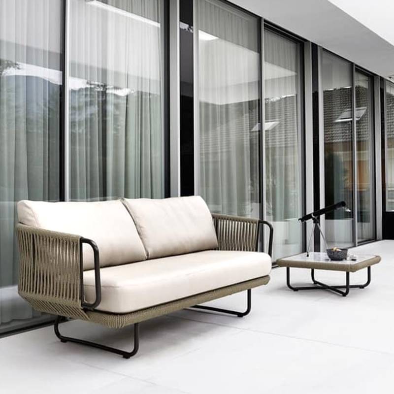 ランちゃん　ソファチェア VeroMan ガーデンファニチャー 2人掛け ソファー ラタン編み テラス