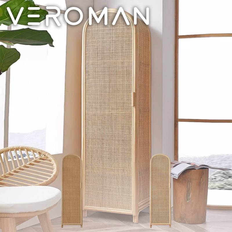 VeroMan ラタン収納ラック 収納ラック ラタン編み収納ラック 食器棚