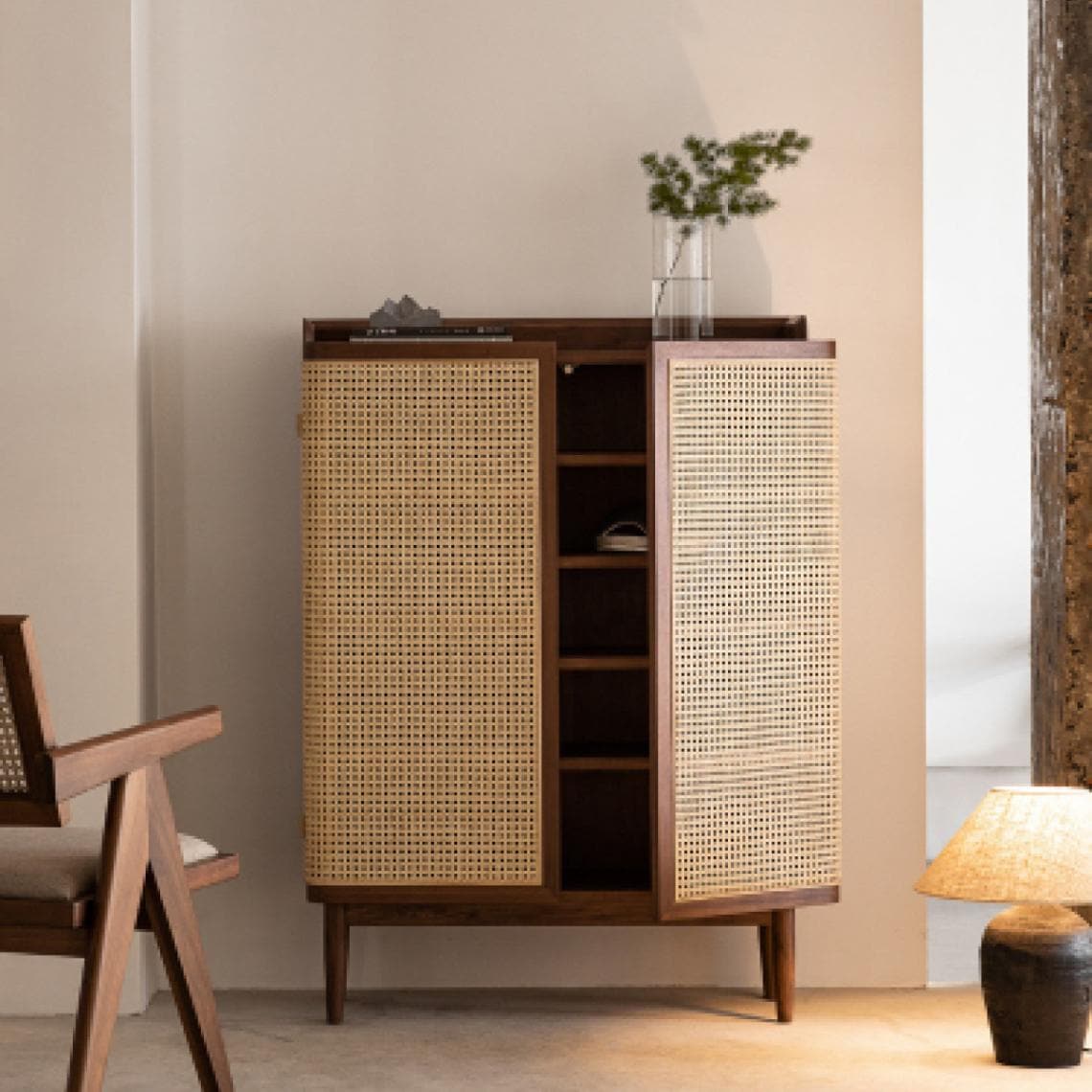 VeroMan ラタン収納ラック ラタン収納 ラタン編み 藤収納ラック ベッド