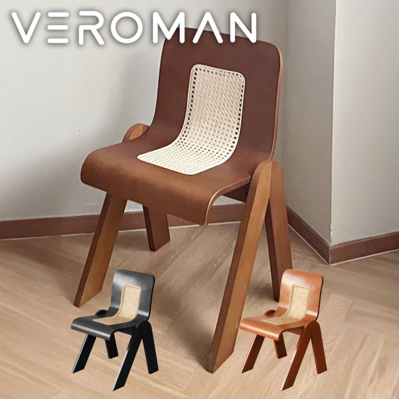 ラタンチェア 木製チェア アームチェア 韓国インテリア ナチュラル 椅子 VeroMan ラタンチェア ラタン椅子 ラタン編みダイニングチェア
