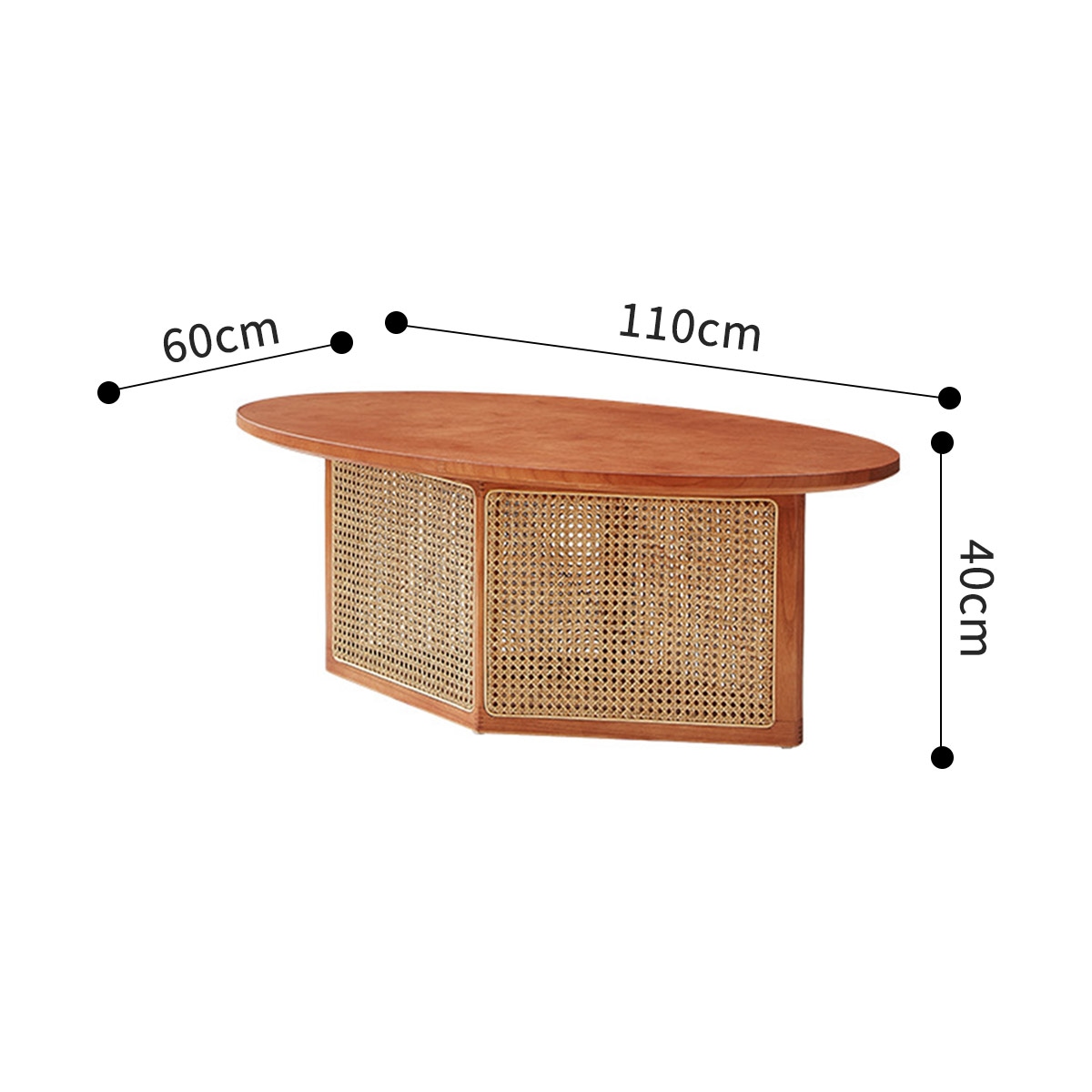 VeroMan ローテーブル ラタン センターテーブル リビング テーブル